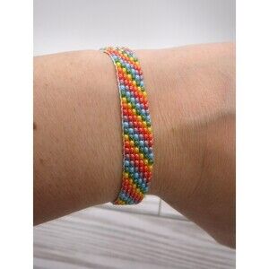 Loom Beaded Bracelet Rainbow